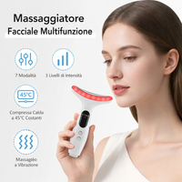 Skin Youth Lab™ - Massaggiatore Viso e Collo Anti-Age Terapia LED a 7 Colori e 3 Intensità